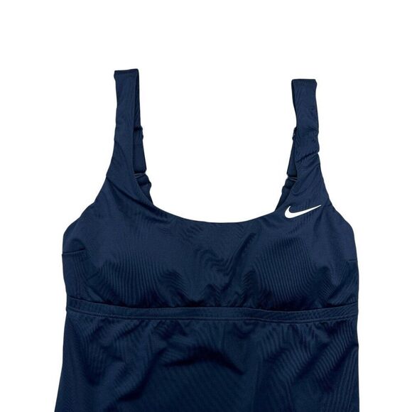 Nike Tanktini Women's Size Small Blue Athletic Beach Stretch Swim Swimsuit Top! - Picture 4 of 12